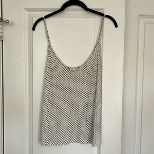 H&M Black and White Pattern Tank Top